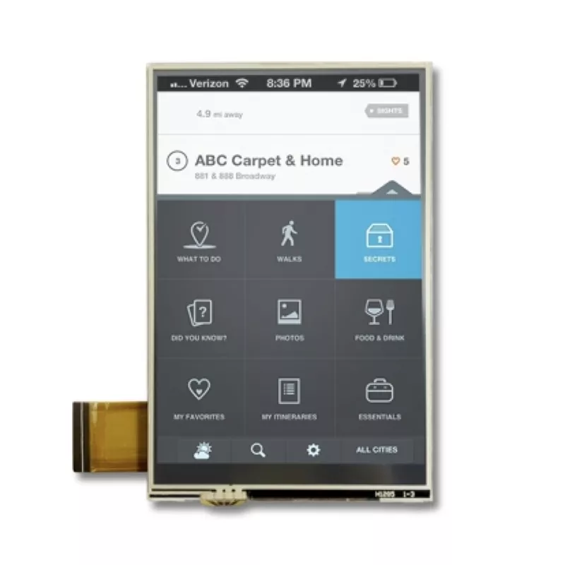320x480 320x480 Modulo TFT resistivo
